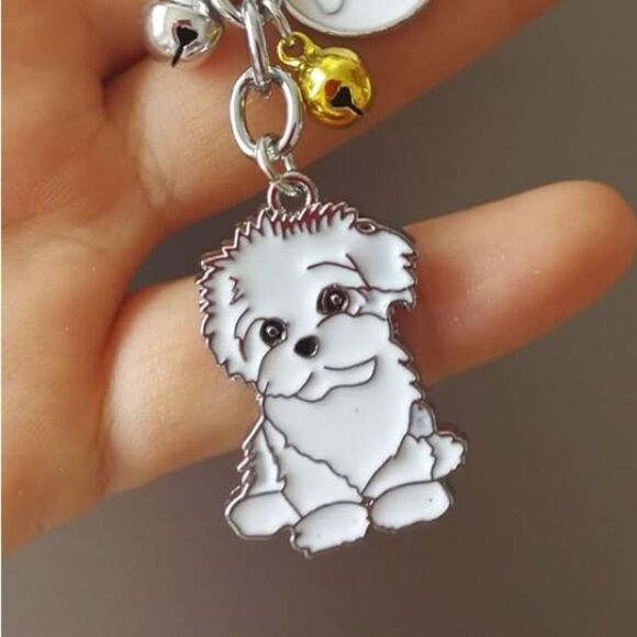 Bichon Frise Dog Keychain - Picture 4 of 7